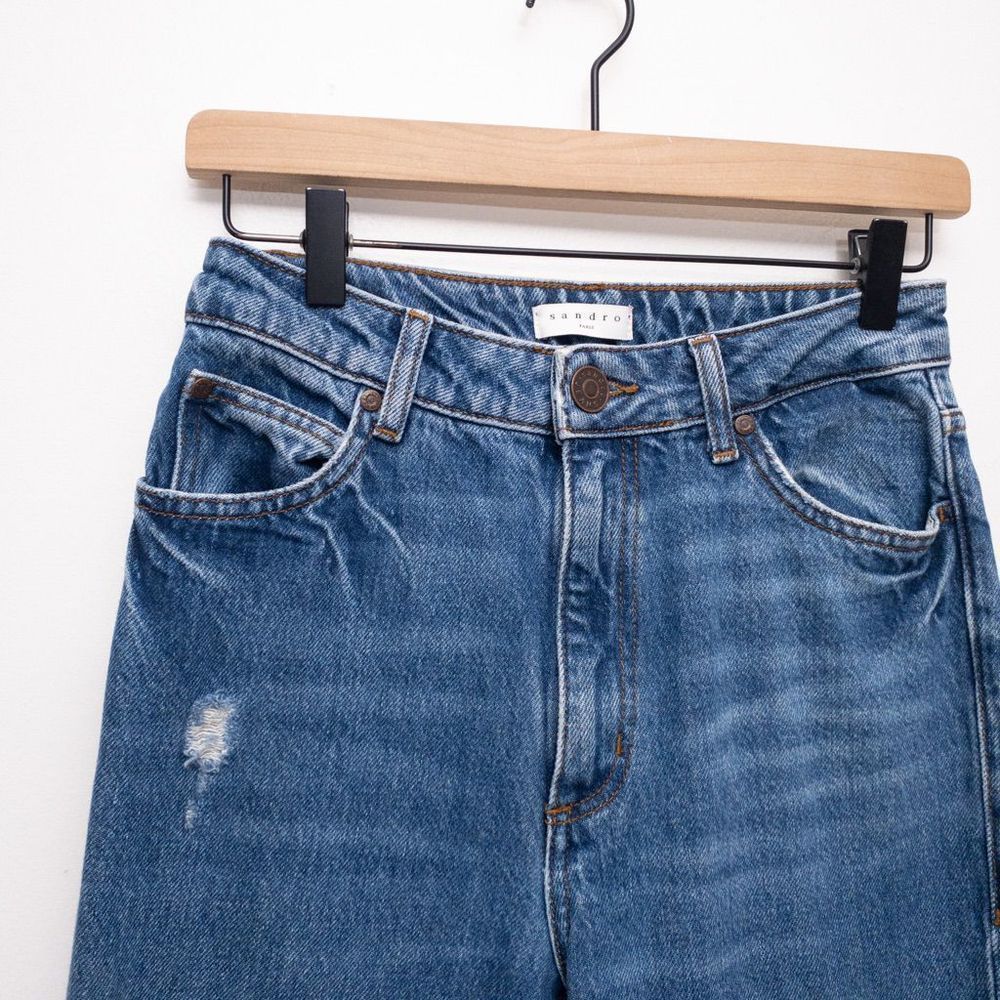 SANDRO Straight High Rise Jeans - Picture 5 of 9